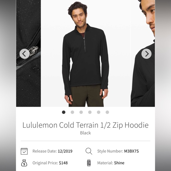 Lululemon Men’s Cold Terrain Half Zip - Picture 8 of 9